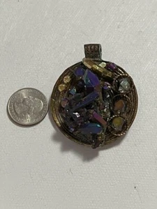 Rainbow Titanium Quartz Pendant - Picture 1 of 3
