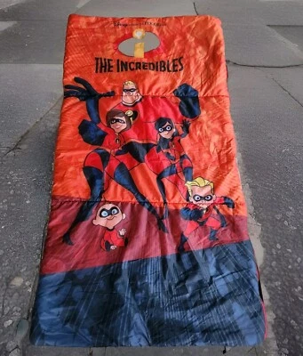 Saco de dormir vintage Disney Increíbles parte 1. Cremallera. 2004. Usado en excelente estado. Foto 1 de 4
