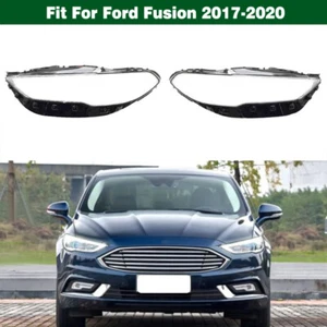 Pair Headlight Lens Shell Cover Lampshade Sealant Glue For Ford Fusion 2017-2020 - Picture 1 of 14