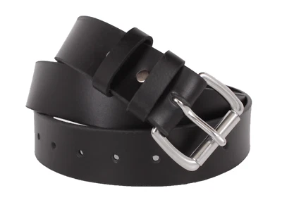 Men's Genuine Buffalo FULL GRAIN Leather Belt, 1 1/2" width, Handmade, By Amish - Image 1 of 4