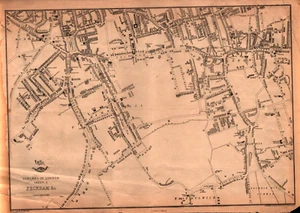 Peckham map 1863 by Edward Weller. REDUCED! - Picture 1 of 1