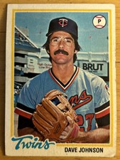 1978 Topps Dave Johnson Baseball Card #627 Twins Pitcher Low-Grade O/C