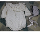 Designer Baby Girls Mom(e) & Babine Small Bundle Popper Vest & Bonnet 12 - 18 M