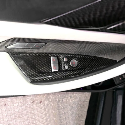 Carbon Fiber Interior Door Window Lift Button Cover Trim For BMW G22 G82 430i M4 - Изображение 1 из 4