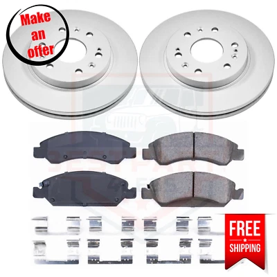 Kit de pastillas y disco de freno delantero Powerstop CRK2069 para GMC Sierra 1500 2008-2018 Foto 1 de 2