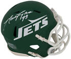 Marty Lyons Signed New York Jets Green T/B Riddell Speed Mini Helmet - (SS COA)