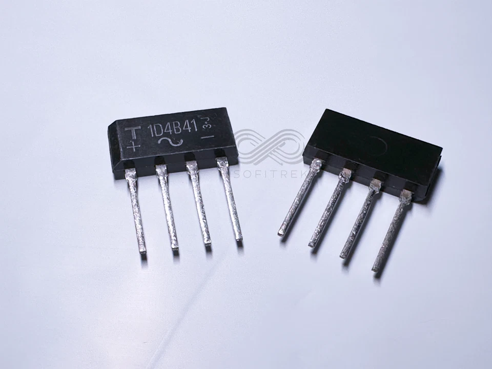 10 PIEZAS 1D4B41 TOSHIBA Puente Monofásico Rectificador 200V 1A Diodo Foto 1 de 3