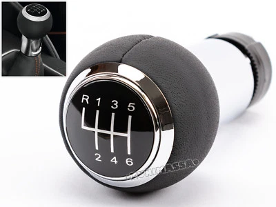 per AUDI SPORTBACK A3 S3 8P 8V 6 MARCE POMELLO LEVA DEL CAMBIO PELLE MANOPOLA - Immagine 1 di 3