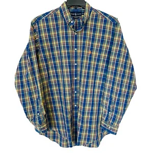 Ralph Lauren Mens Shirt 16 1/2 Large Button Plaid Multi Color Long Sleeves Logo - Picture 1 of 8