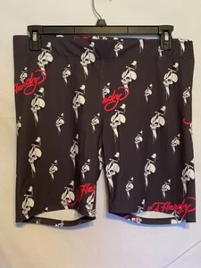 NWT! Ed Hardy Knife Skull Print Ladies Biker 7in Inseam Shorts Women's ~Sz.XL - Picture 1 of 6