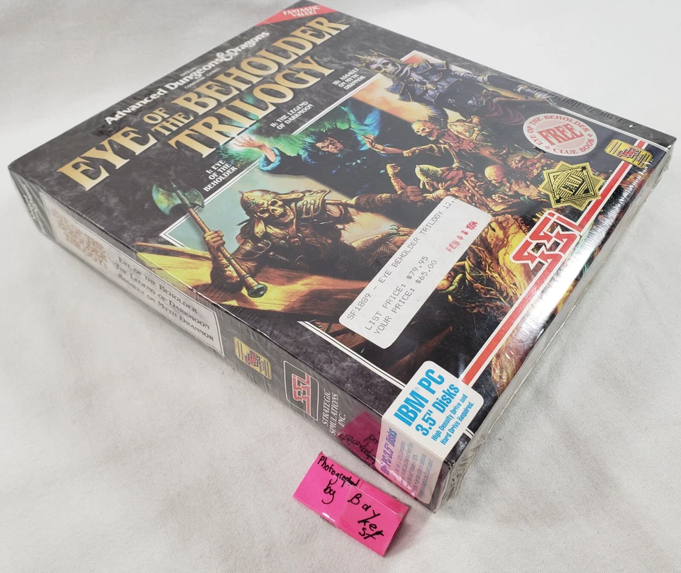 Dungeons Dragons Eye of the Beholder Trilogy PC DOS Big Box NEW SEALED complete - Image 1 of 4