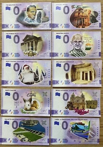 0 Euro Souvenir Banknotes Reseller Pack 4 of 22 Colour Designs total 110pcs - Picture 1 of 5