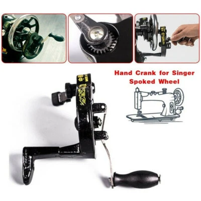 Sewing Machine Hand Crank Fits for Singer 15 28 66 99 With Spoke Hand Wheel - Image 1 of 4
