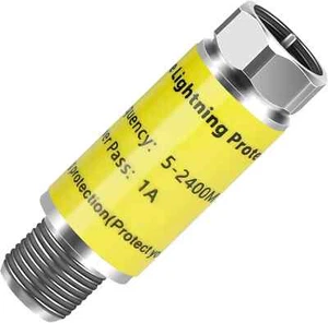 Protector contra sobretensiones coaxial contra rayos para TV por cable, protector contra sobretensiones para antena de TV y - Imagen 1 de 6