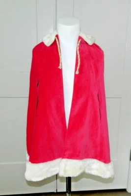 Corbatas Pottery Barn Kids Rosa Terciopelo Blanco Imitación Piel Cuello Capa Cordón S-M Foto 1 de 4