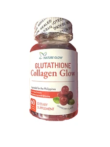 Nature Glow Glutathione Collagen Glow - Cranberry Flavor 60 Organic Gummies - Picture 1 of 3