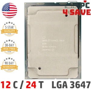 SR382 Intel Xeon Gold 6136 CPU 3.00GHz 12 Core LGA-3647 150W Server Processor - Picture 1 of 2