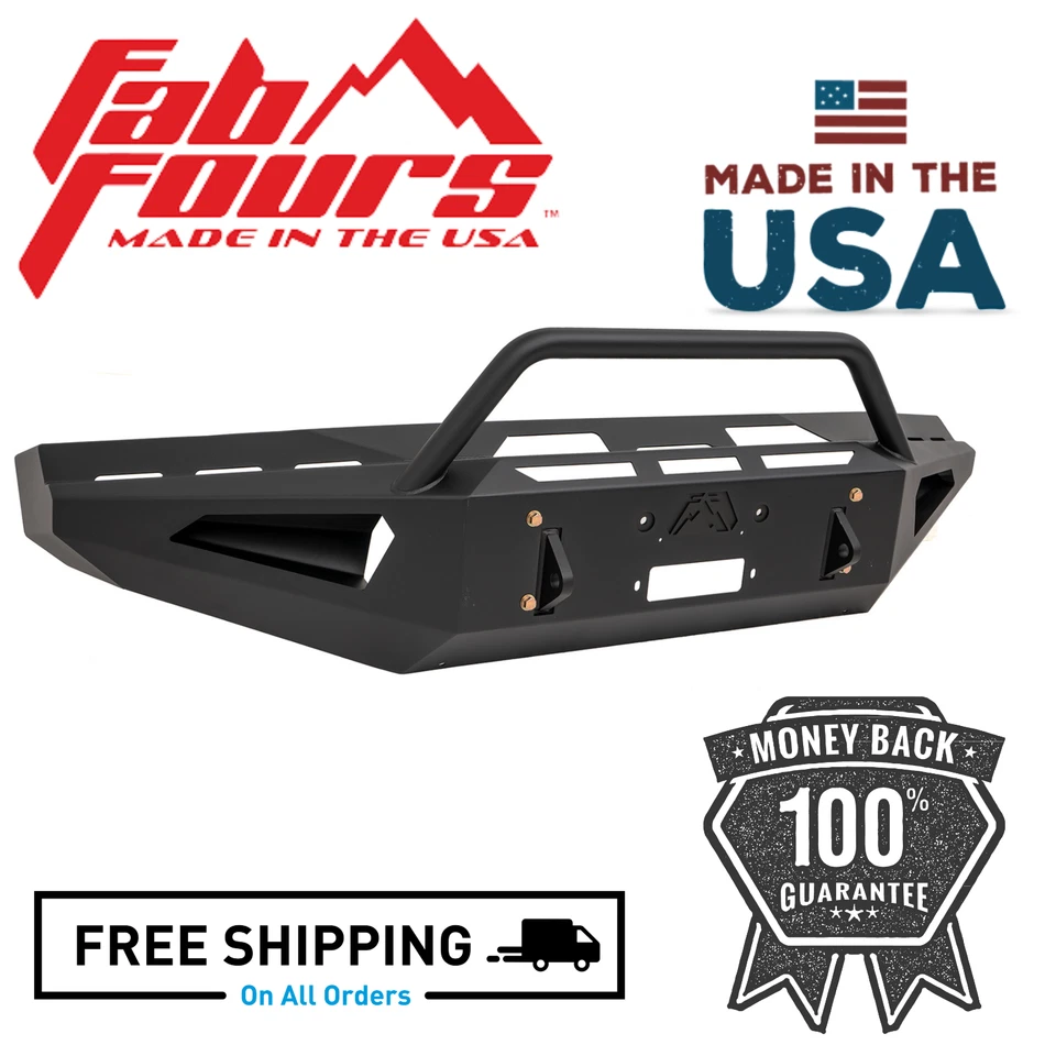 Красный стальной передний бампер Fab Fours подходит для Dodge Ram 2500 3500 HD 2003-2005 годов выпуска - Изображение 1 из 4