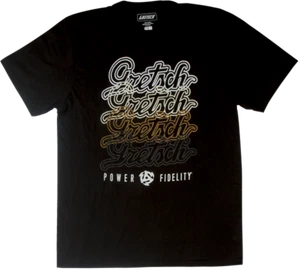 Gretsch Guitars Script Logo Men's Tee T-Shirt, Black, LARGE (L) - Picture 1 of 3