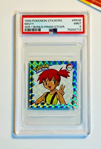 Pokemon PSA 9 Misty #PR36 Serie 1 Bonus Prism Stickers 1999 - Picture 1 of 2