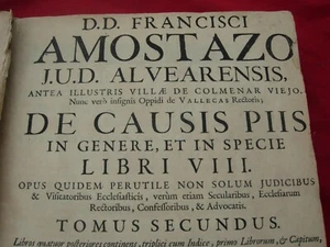 DD Francisci Amostazo Religion Canon Law Catholic Protestant  Jesus Christ 1733  - Bild 1 von 11