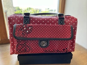 Disneyland ParisParks Authentic Minnie Mouse Red & White Polka Dot Handbag Purse - Picture 1 of 6
