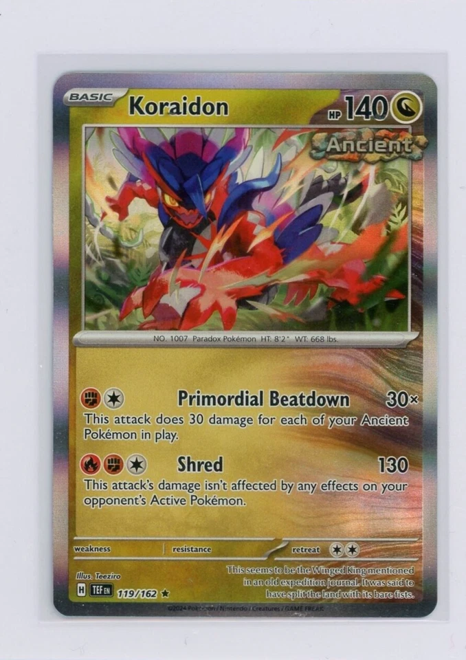 Pokemon TCG Koraidon 119/162 Sv05: Temporal Forces Holo Rare - Image 1 of 1