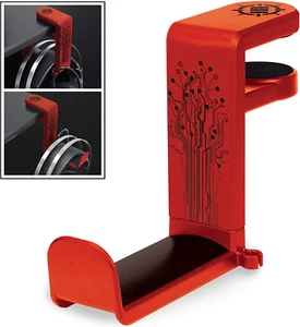 Soporte para auriculares para juegos de PC - Colgador para auriculares de escritorio con rotación ajustable 360, u - Imagen 1 de 12