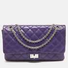 Chanel Purple Quilted Leather 227 Reissue 2.55 Flap Bag