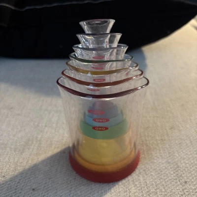 OXO Good Grips 7-Piece Nesting Measuring Beaker Set Multicolor Stackable  - Image 1 of 4