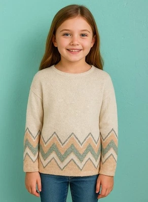 Suéter tejido metálico H&M Chevron Zara 10-12 hueco Foto 1 de 4