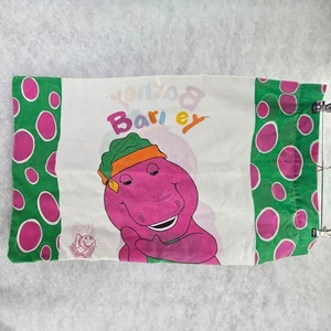 Vintage 1992 Barney The Lyons Group Standard Pillowcase Cartoon Kids - Picture 1 of 8