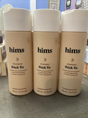 Hims Men's Shampoo Thick Fix Eucalyptus Grove Scent 6.4 oz Lot of 3 New No Box - Image 1 of 4