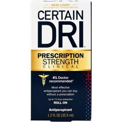 Certain Dri Prescription Strength Clinical Anti-Perspirant Roll- On 1.2Oz - New - Image 1 of 4