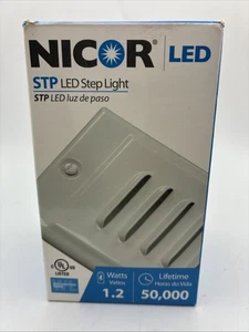 NICOR Lighting LED Step Light with Vertical and Horizontal Faceplates in White - Picture 1 of 4
