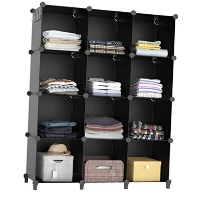  Organizador de armario, organizadores y almacenamiento de armario de 12 cubos, armario portátil  Foto 1 de 4