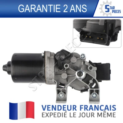 MOTEUR ESSUIE GLACE AVANT POUR RENAULT CLIO 3 III PHASE 1 ET 2 - Photo 1/4