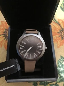 Emporio Armani AR0775 OROLOGIO QUARTZ 43 MILLIMETRI ACCIAIO PELLE 199,00 LIST. - Foto 1 di 3