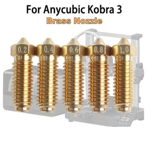 2/3/5pcs 0.2/0.4/0.6/0.8/1.0mm Brass Nozzle For Anycubic Kobra 3 3D Printer - Picture 1 of 14