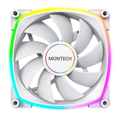 Montech AX140 PWM WHITE ARGB Standard Fan 1600PWM, High-End Durability - 140mm - Image 1 of 4