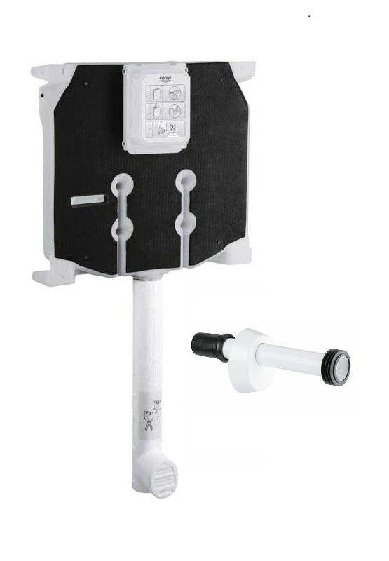 GROHE CASSETTA INCASSO SCARICO WC 38863000 AV1 80 MM CON CANOTTO PER VASO - Immagine 1 di 2