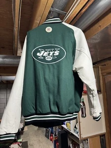 Reebok Gridiron Classics Throwback New York Jets Varsity Jacket XL. - Picture 1 of 11