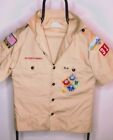 Boy Scouts of America BSA Uniform Shirt Größe Youth Large mit Patches 