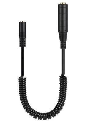 6.35mm 1/4" TRS/TS to 3.5mm Coiled Audio Extension Cable | Female to Female - Image 1 of 4