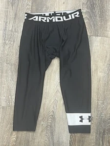 Under Armour Boys YSM Fitted Heat Gear Black Tights - Picture 1 of 2