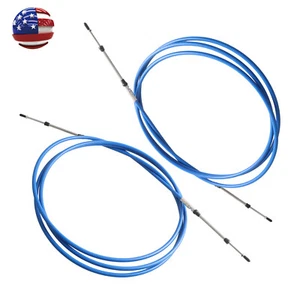 Set of 2 12FT 33C Throttle Shift Control Cable Fit for Yamaha Outboard Inboard - Picture 1 of 7