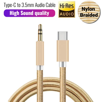 Type C to Aux Cable USB Type-C Male To 3.5mm Cord Car AUX Music Audio Adapter - Image 1 of 4