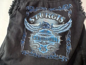 Sturgis Black Hills Rally 2014 Men’s Sleeveless Shirt Motorcycle Size M - Picture 1 of 8