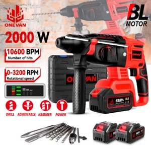 Für Makita 18V Akku Bohrhammer 4 Modi Hammer Drill Bohrmaschine Set SDS Plus DE - Bild 1 von 23