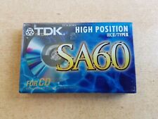 TDK Audio Cassette Tape SA 60 C 60 Chrome Class Leercassette sealed OVP